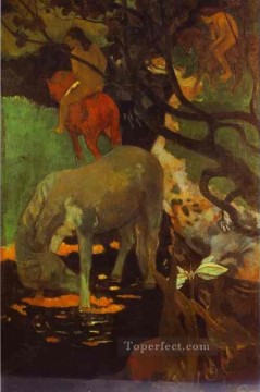 El caballo blanco Postimpresionismo Primitivismo Paul Gauguin Pinturas al óleo